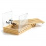 Acrylic & Wood Bread Slicer with Crumb Catcher