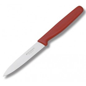 Victorinox  - 4" Spear Point Paring Knife - Red Handle