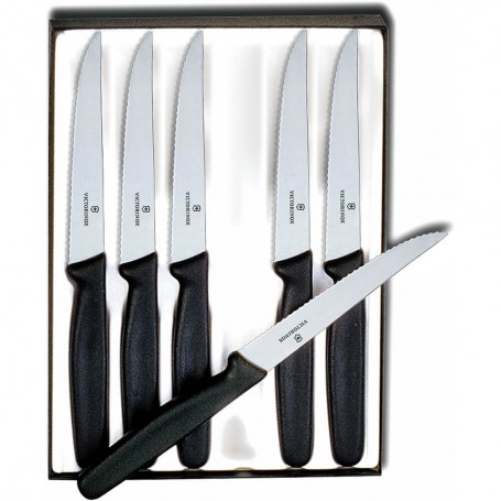 Victorinox - Set of 6 Serrated Edge Steak Knives - Spear Tip