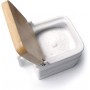 White Stoneware Salt Box