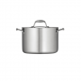 Tramontina - 8 Quart Tri-Ply Clad Stainless Steel Covered Stock Pot