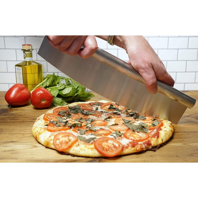 14 Rocker Style Stainless Steel Pizza Cutter   14 Rocker Style Stainless Steel Pizza Cutter 