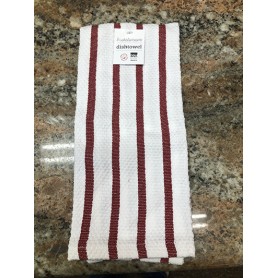 Gift of Set of 4 - Red Stripe Dish Towels