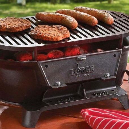 Anyone use a Lodge Sportmans Grill with the Lodge Sportmans Cooker