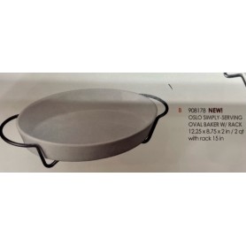 Gift of Simply-Serving Oval Baker with Rack