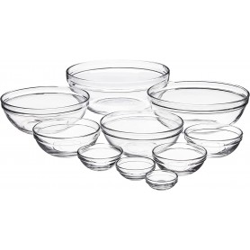 Gift of a Set of 10 Glass Mixing Bowls