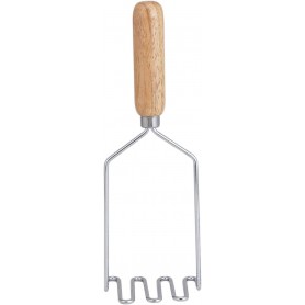 Gift of a 9.75" Single Wire Potato Masher with Wooden Handle