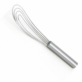 Heavy Duty Flat Roux Whisk Stainless Steel