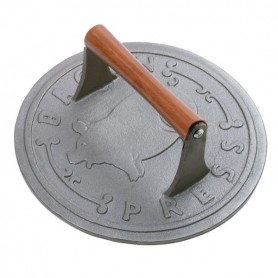 Round Bacon Press with Wood Handle