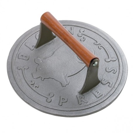 Round Bacon Press with Wood Handle